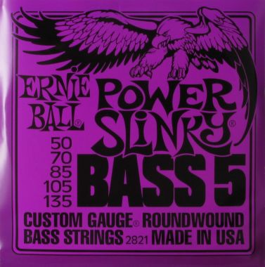 Ernie Ball EB 2821 struny na 5 baskytaru Power Slinky Bass 50-135
