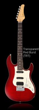 FGN JOS-FM-R Tranparent Red Burst elektrická kytara