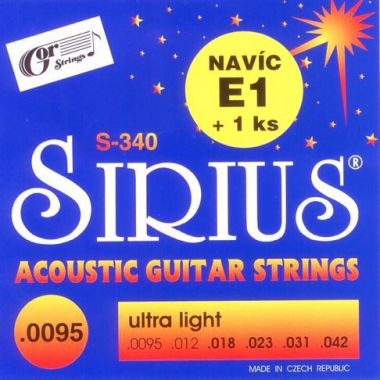 Struny kovové pro akustickou kytaru Gorstrings S-340 Sirius