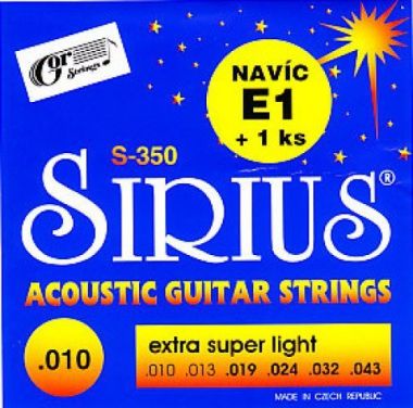 Struny kovové pro akustickou kytaru Gorstrings S-350 Sirius