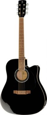 Harley Benton CLD-60SCE BK Custom Line kytara akustická s ozvučením