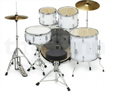 Millenium Focus 22 Drum Set White