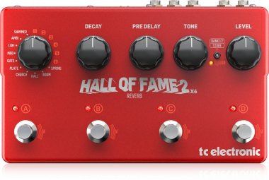 TC Electronic HALL OF FAME 2 X4 REVERB Guitar Pedal
