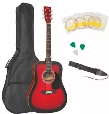 Encore EWP-100RB Acoustic Guitar Red Burst