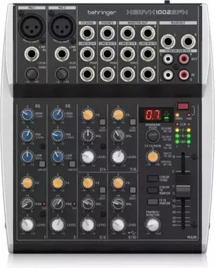 Behringer XENYX 1002SFX analogový 10-vstupový mixpult s efekty