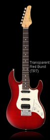 FGN FGN JOS-FM-R Tranparent Red Burst elektrická kytara