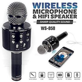 WS 858 bezdrátový kondenzátorový mikrofon pro karaoke