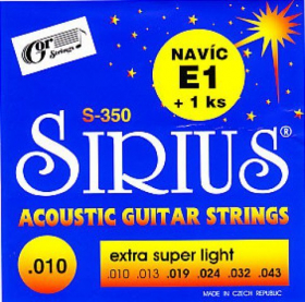 Gorstrings Struny kovové pro akustickou kytaru Gorstrings S-350 Sirius