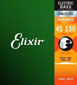 ELIXIR 14777 Light, Long Scale struny pro pětistrunnou baskytaru