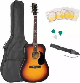 SX Encore EWP-100SB Acoustic Guitar Outfit Sunburst