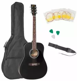 SX Encore EWP-100Bk Acoustic Guitar Outfit černá